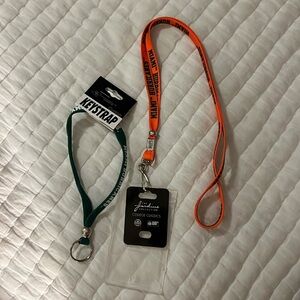 nwt set of university of Miami key strap/lanyard